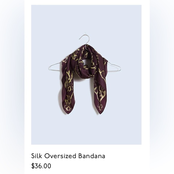 Madewell silk oversized bandana size 33” square - Picture 6 of 9